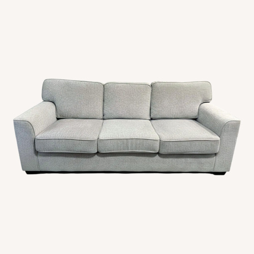 Used Living Spaces Light Gray Fabric 3+ Seater Sofa for sale on AptDeco