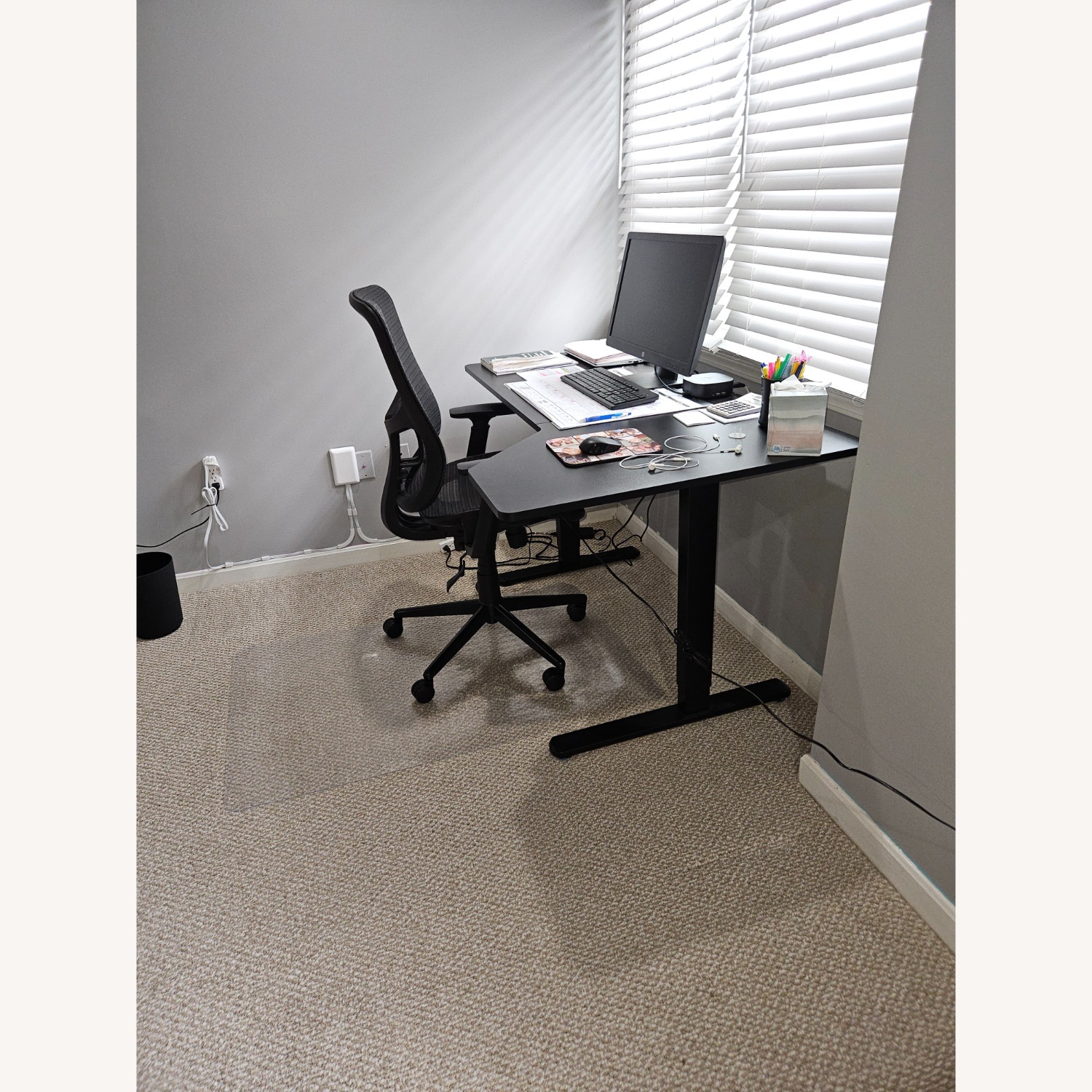 Amazon Flexispot Black Wood Desk - image-2