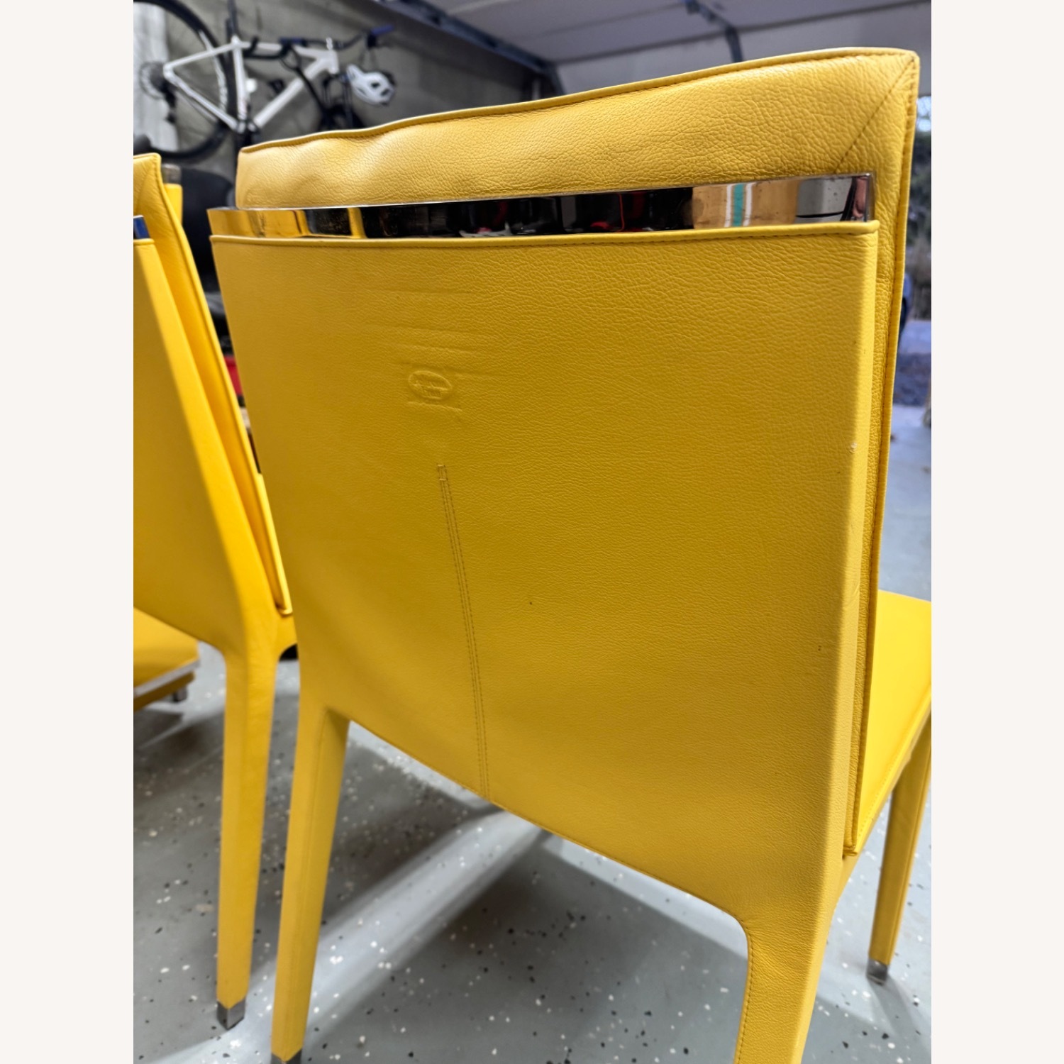 Poltrona Frau Leather Dining Chairs - image-7