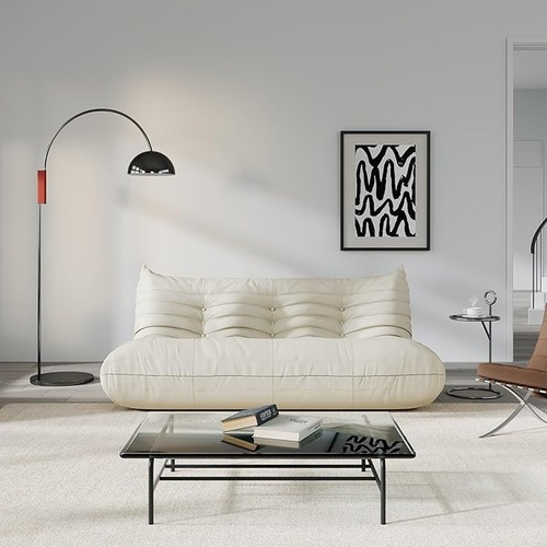 Used Boneless Faux Leather Sofa for sale on AptDeco