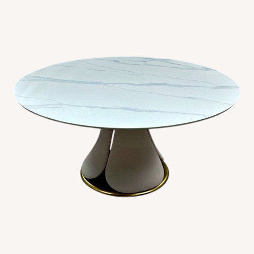 Used Everly Quinn Pedestal Round Dining Table for sale on AptDeco