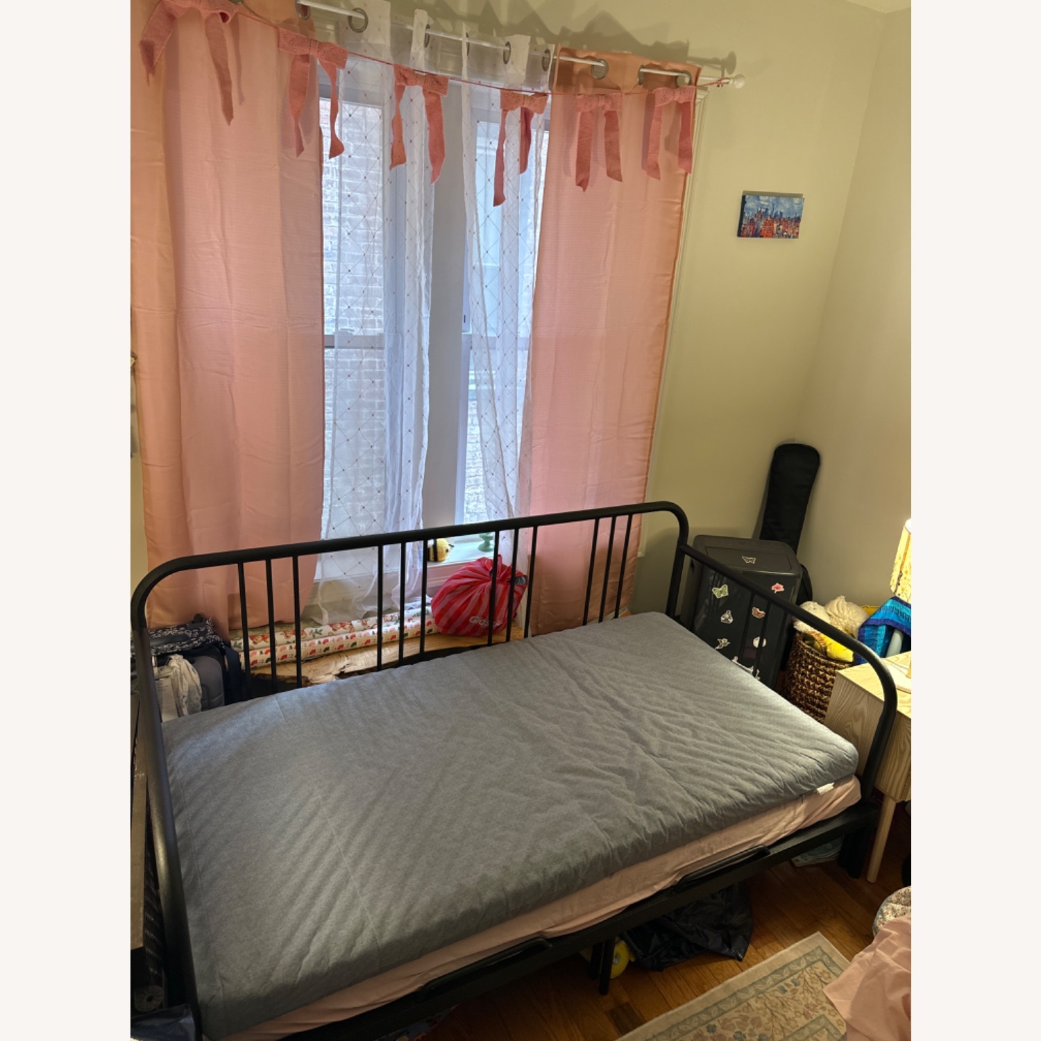 IKEA FYRESDAL Black Metal Daybed - image-2