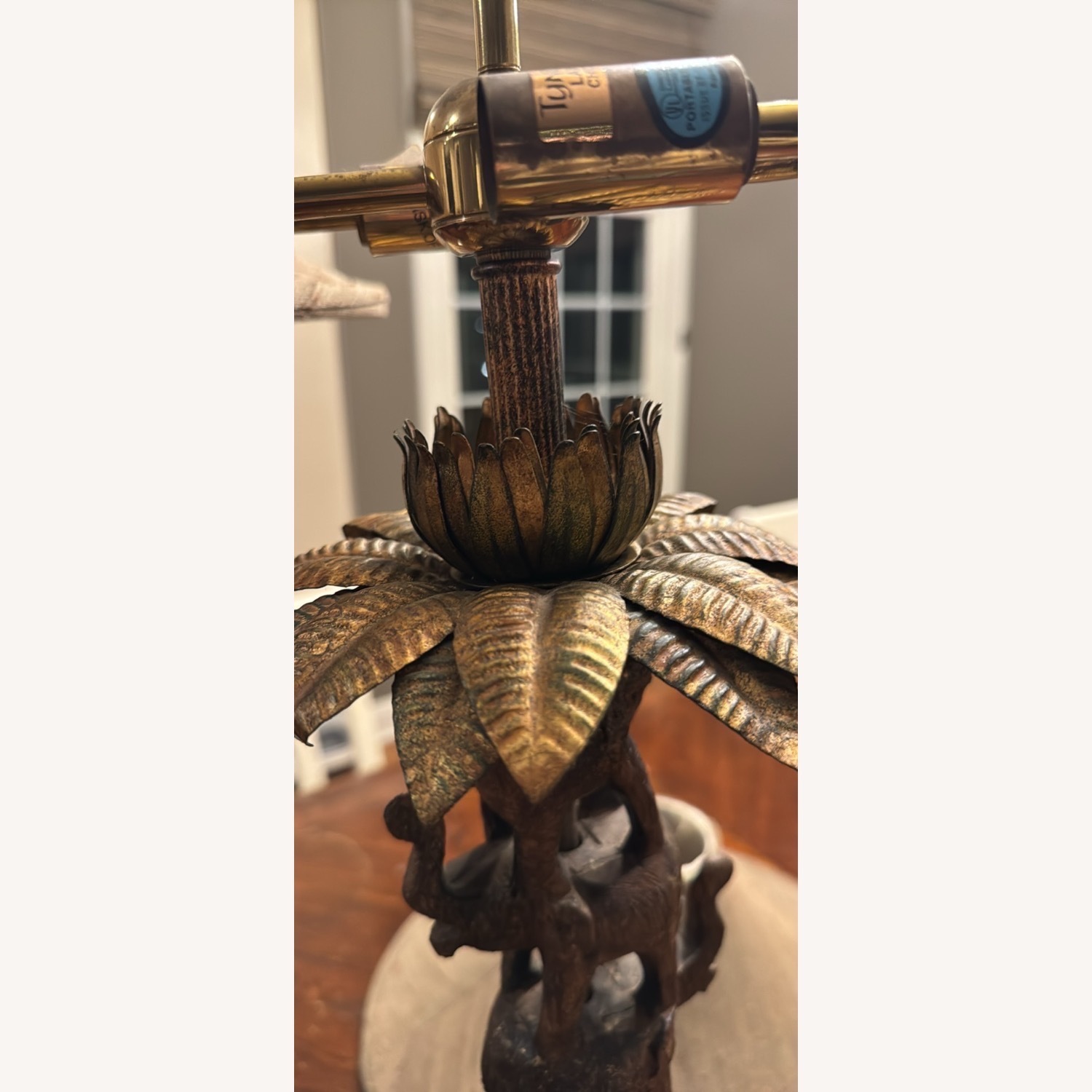 Vintage Set of Stacked Elephant Totem Lamps  - image-4