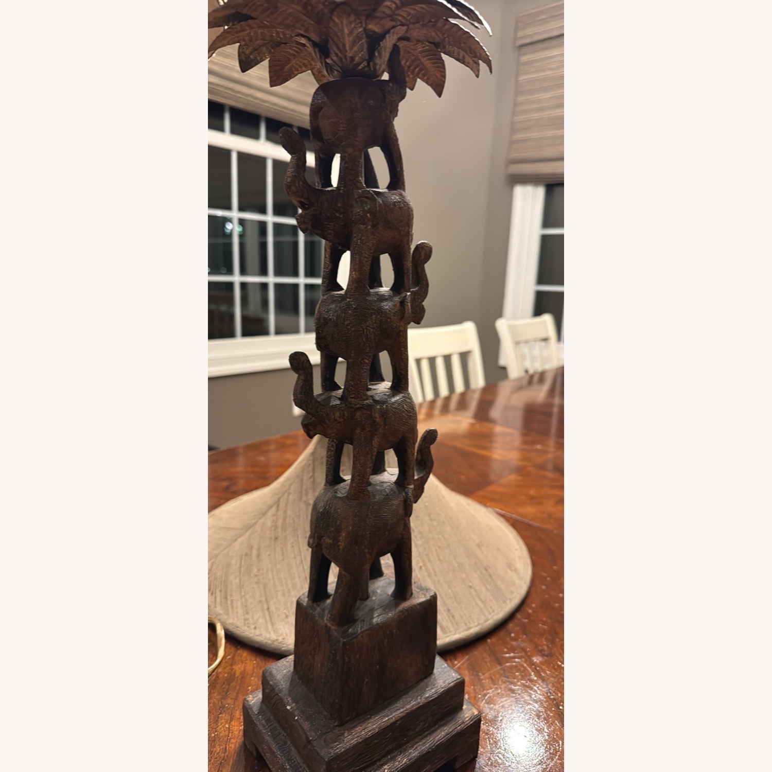 Vintage Set of Stacked Elephant Totem Lamps  - image-3