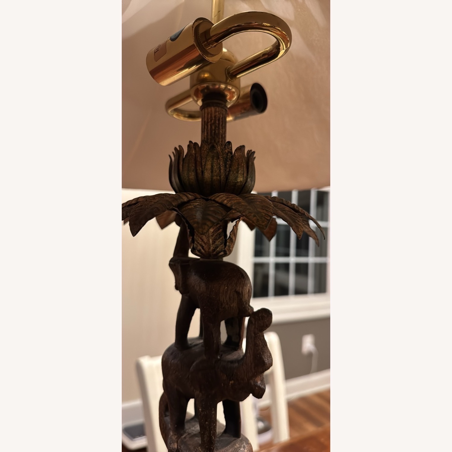 Vintage Set of Stacked Elephant Totem Lamps  - image-5