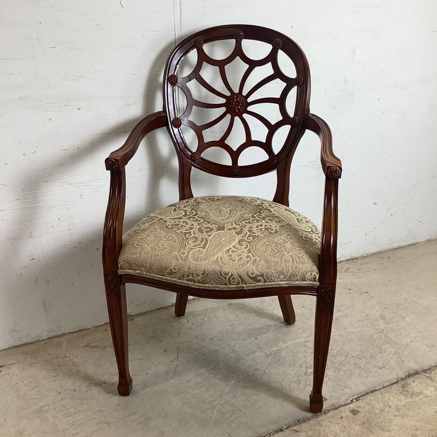 Hepplewhite Spider Back Mahogany Armchair - image-3