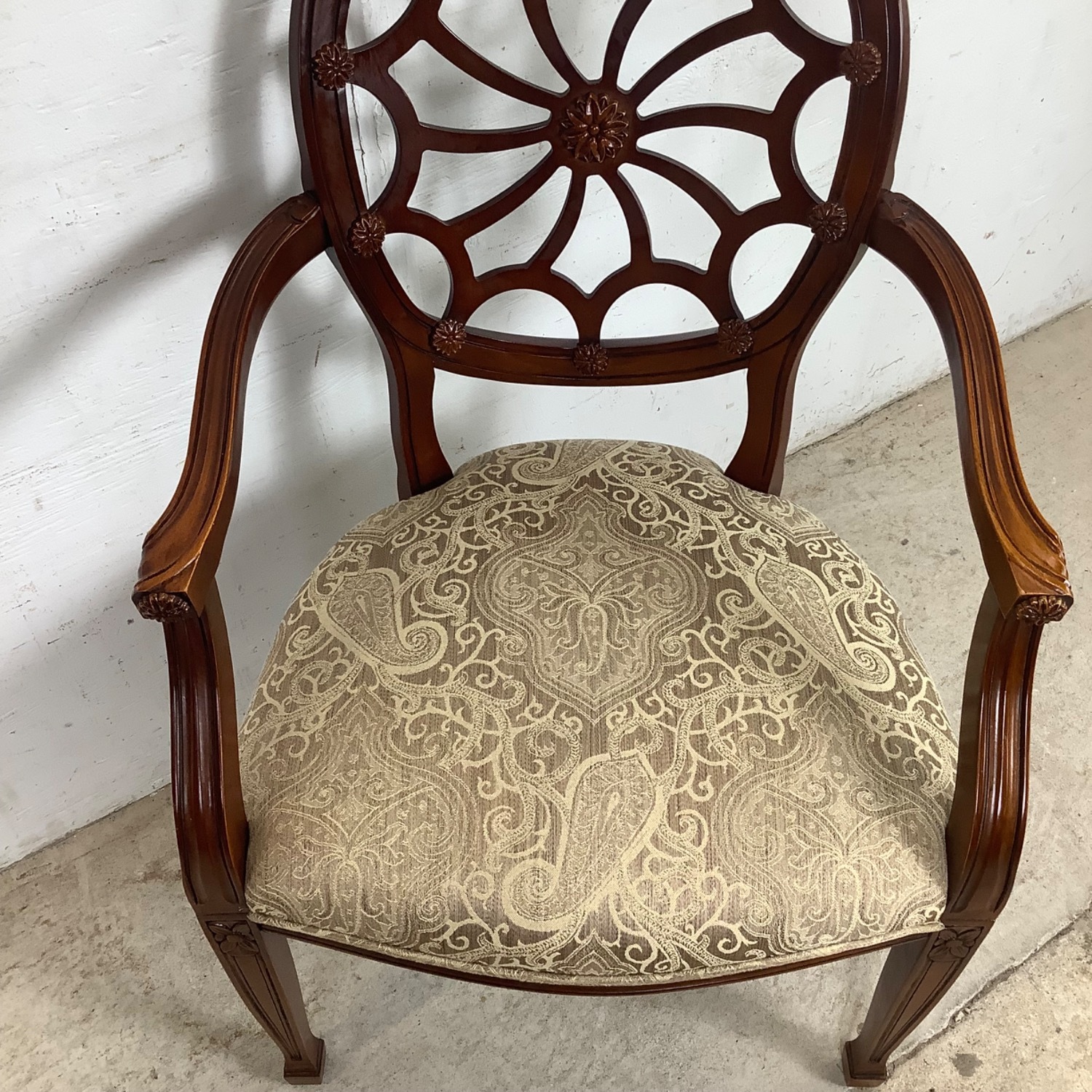Hepplewhite Spider Back Mahogany Armchair - image-6
