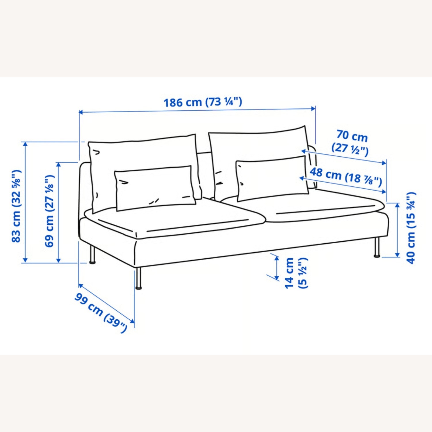 IKEA SÖDERHAMN Sofa Section and Chaise Lounge - image-5