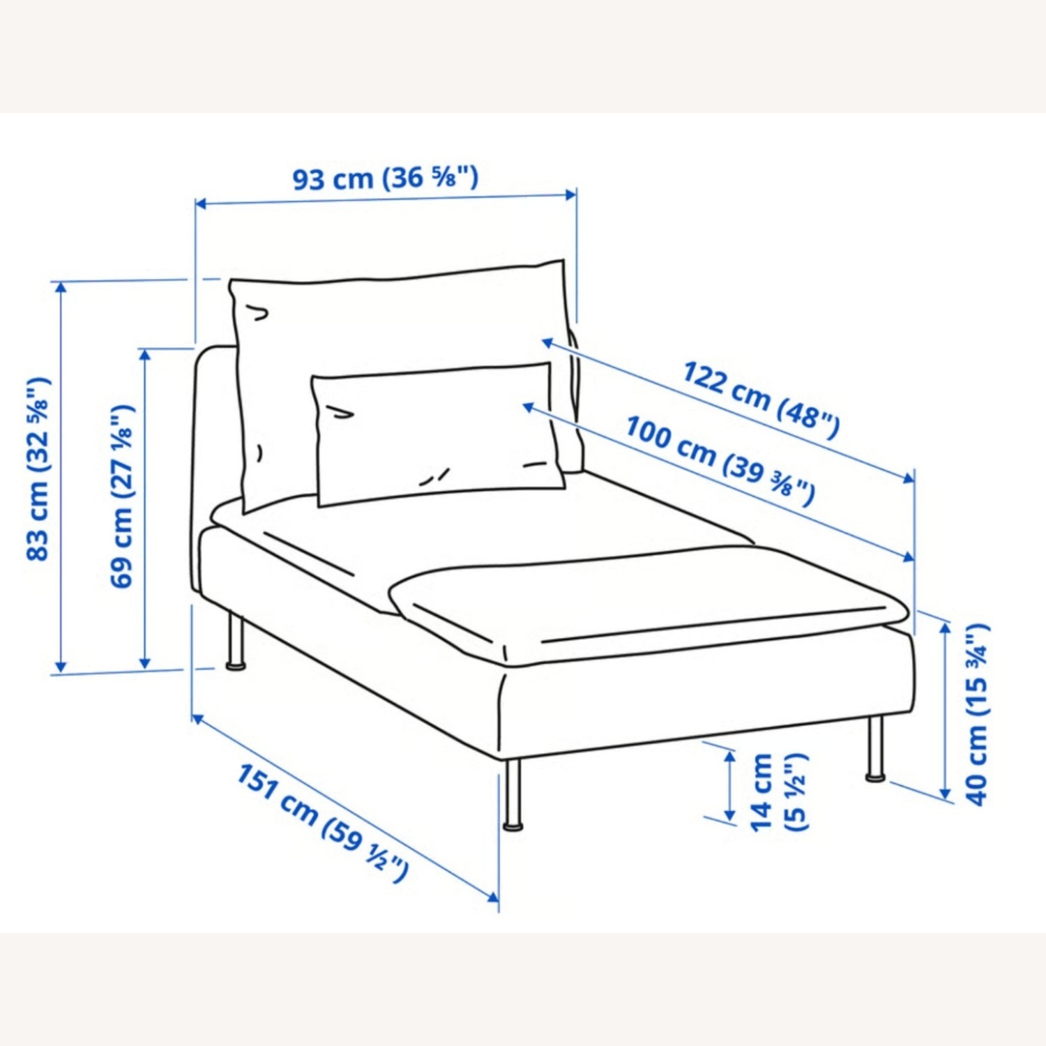 IKEA SÖDERHAMN Sofa Section and Chaise Lounge - image-6