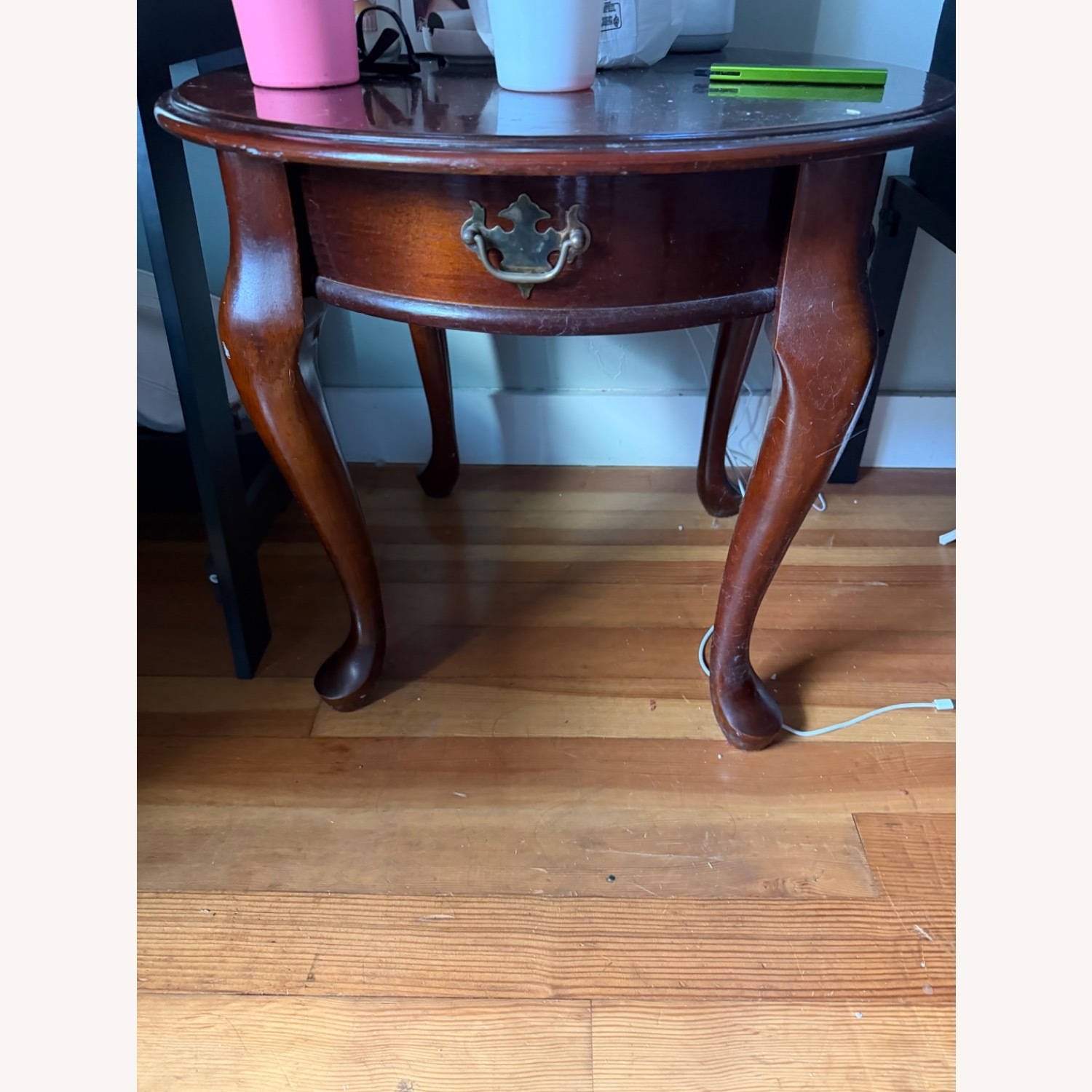 Dark Brown Side Table - image-1