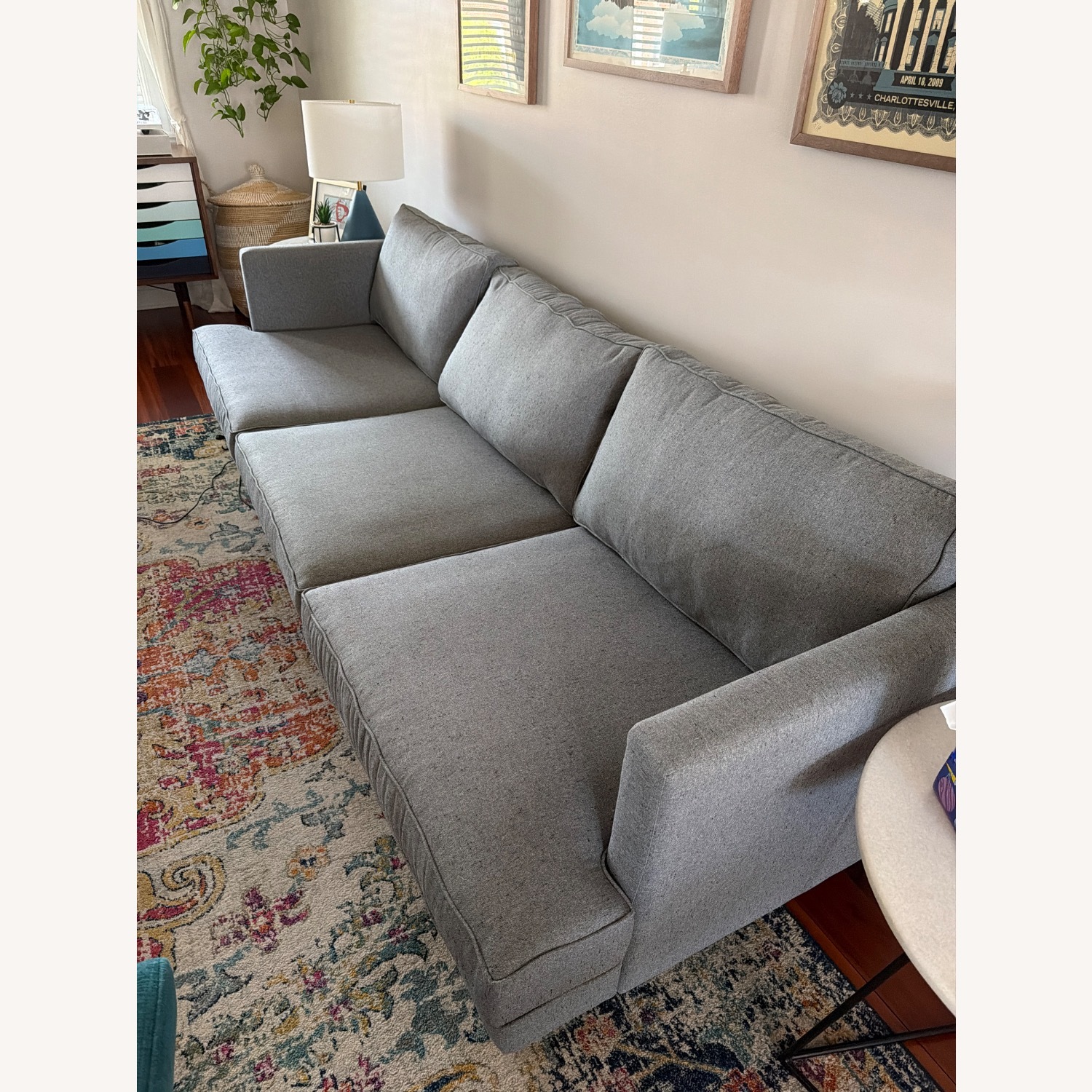 Joybird Preston Dark Gray Fabric 3+ Seater Sofa - image-3