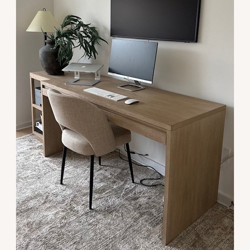 Used Pottery Barn Pacific Writing Desk 60" + Matching Side Table for sale on AptDeco