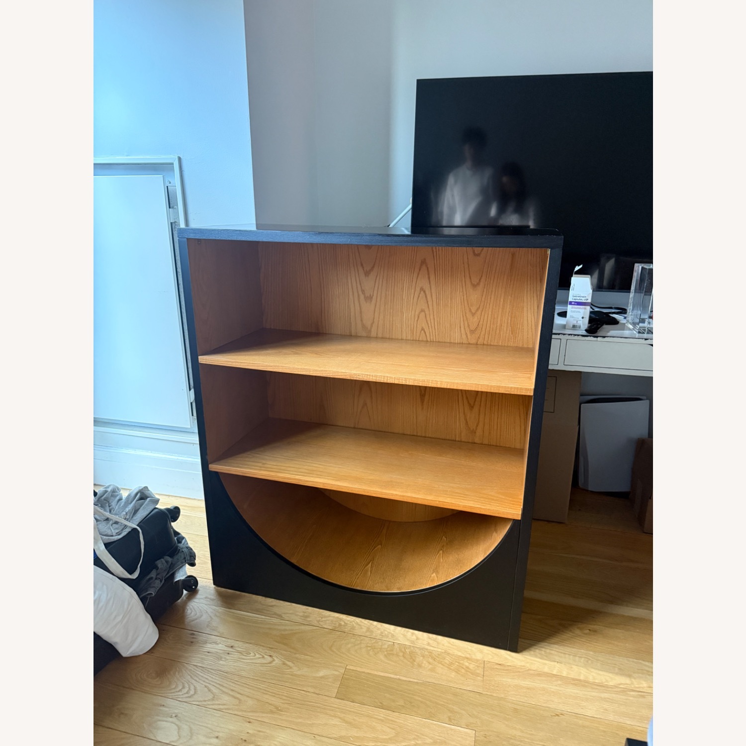 Natural Wood Bookcase - image-2