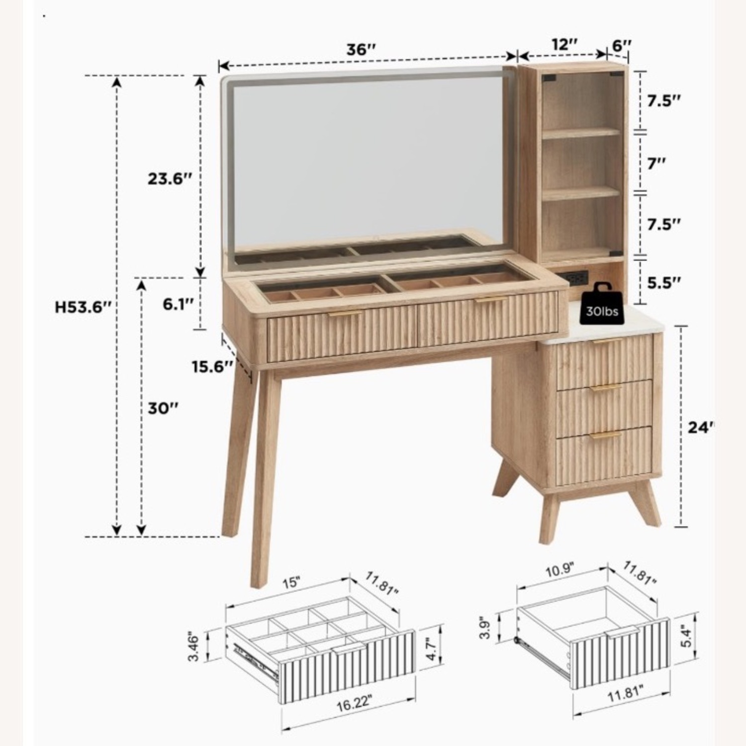 Amazon Natural Wood Dresser - image-3