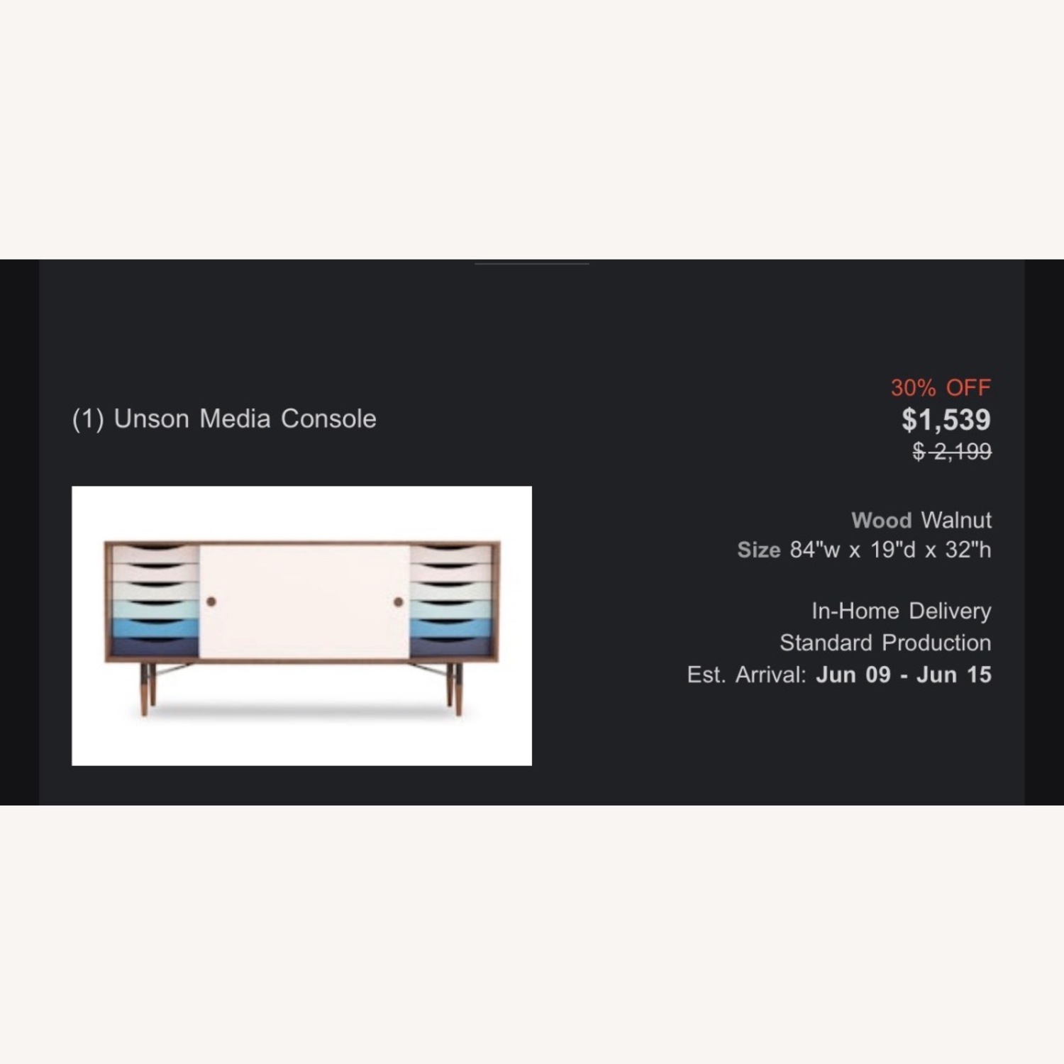 Joybird Unson Wood Media Storage - image-5