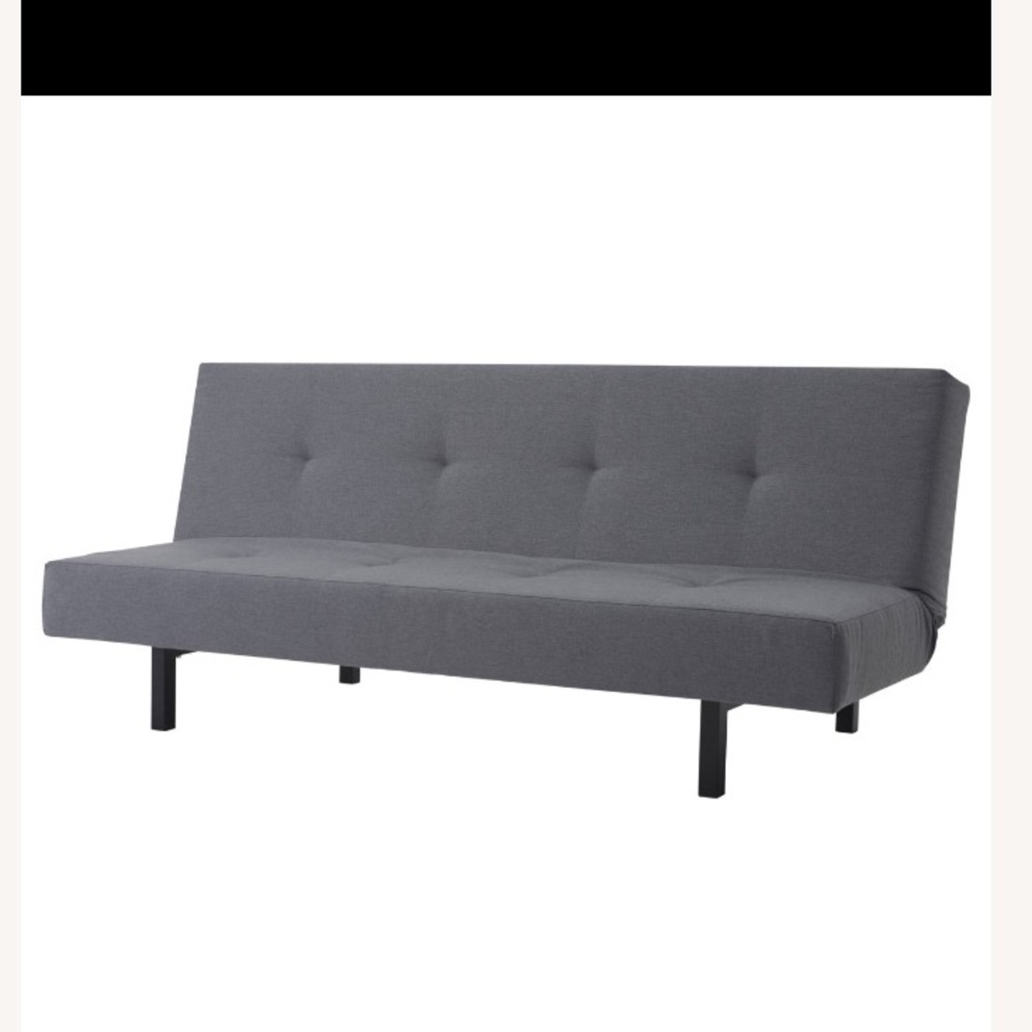 IKEA Balkarp Sleeper Sofa Light Gray Fabric Futon - image-4