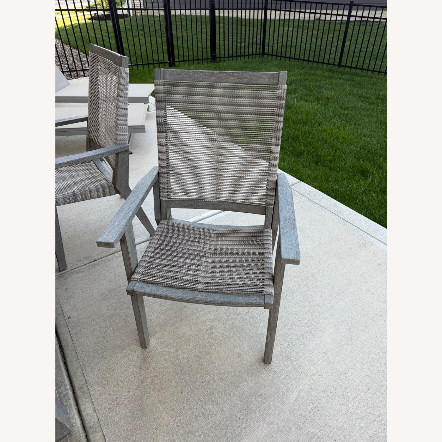 Arhaus Adobes Outdoor Table, Chairs, Bench, Umbrella - image-4