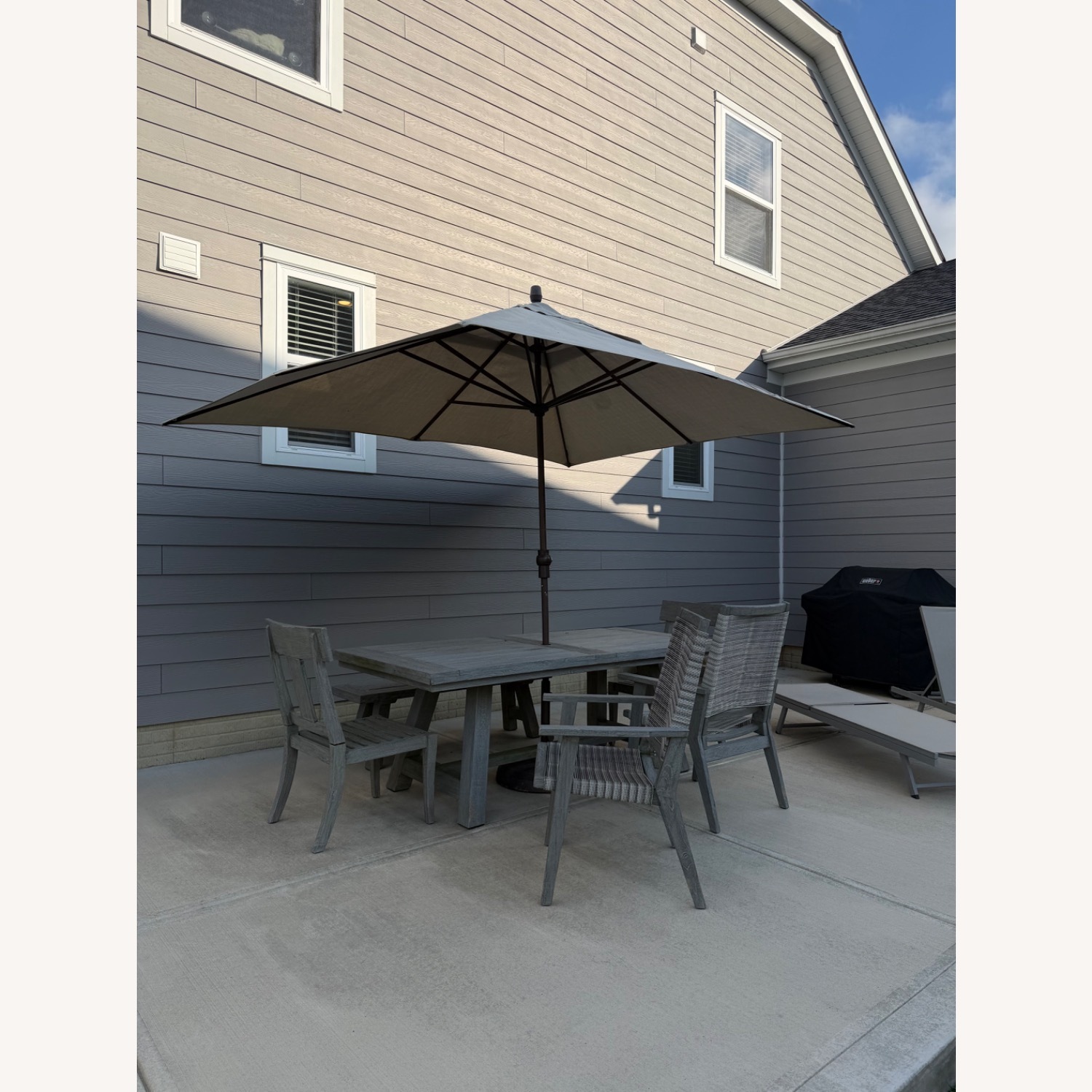 Arhaus Adobes Outdoor Table, Chairs, Bench, Umbrella - image-6