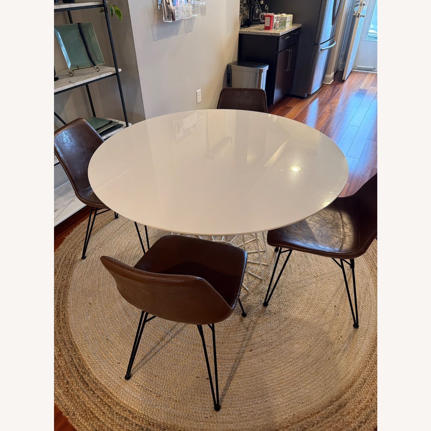 CB2 White Compass Dining Table - image-2
