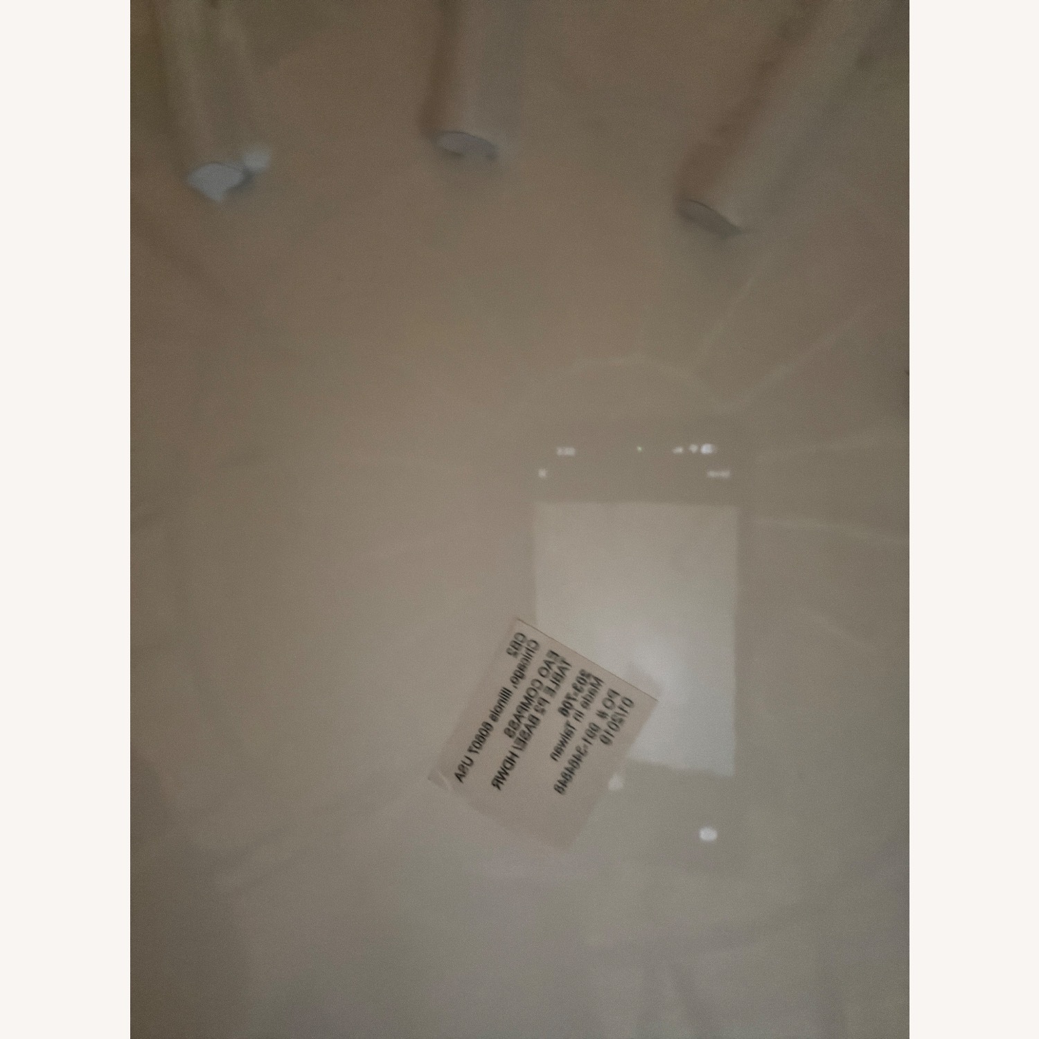 CB2 White Compass Dining Table - image-4