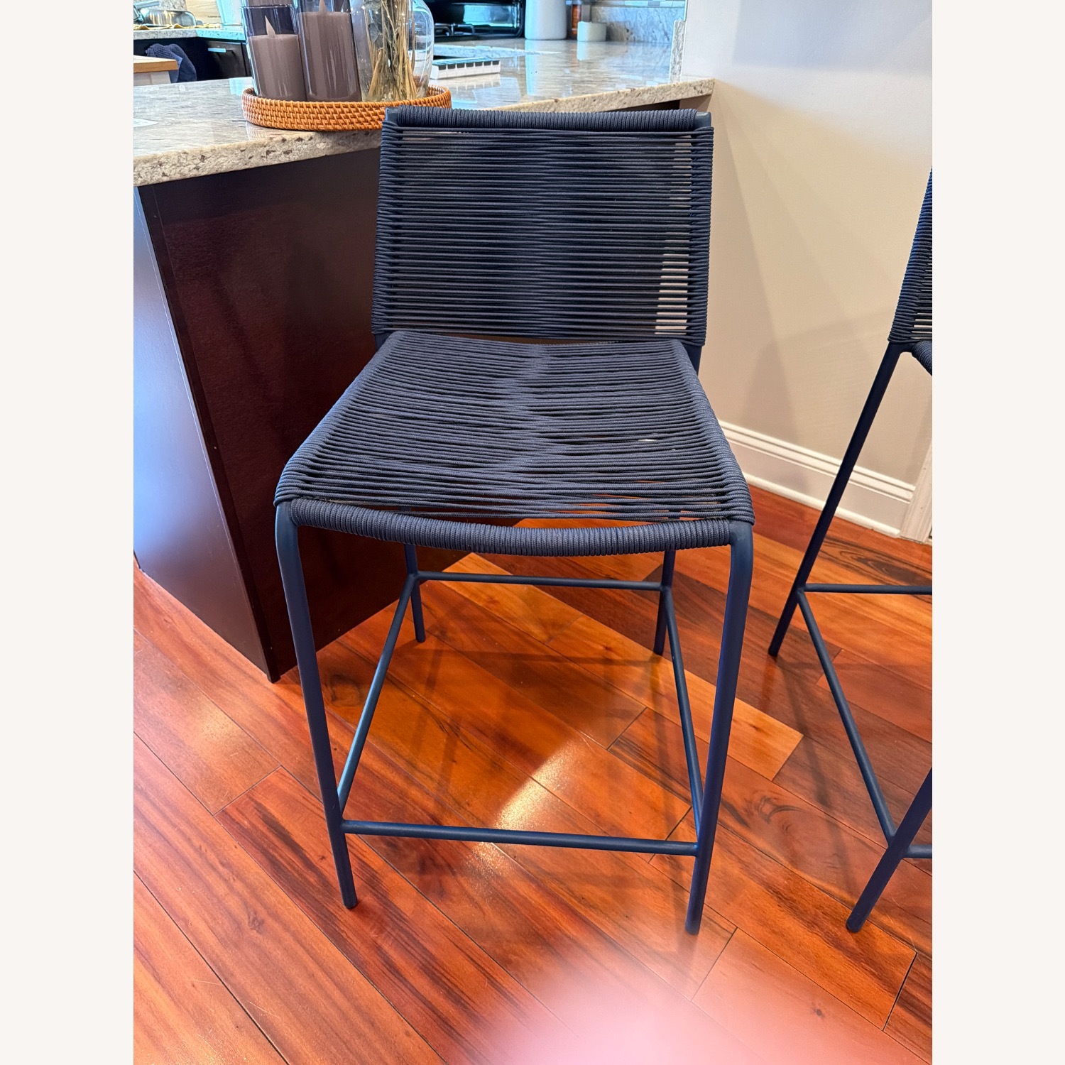 Article Zina Blue Fabric Stool - image-2