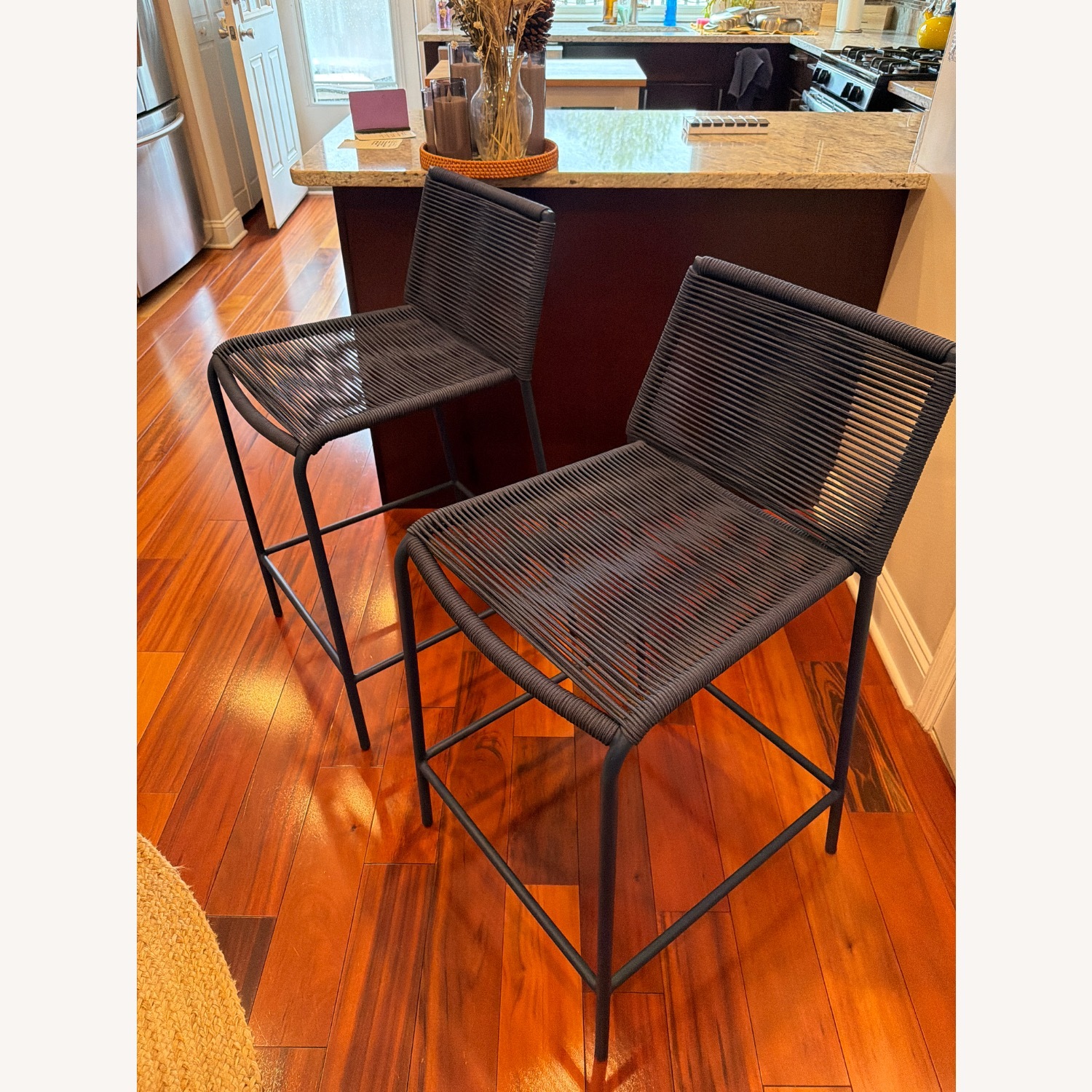 Article Zina Blue Fabric Stool - image-4