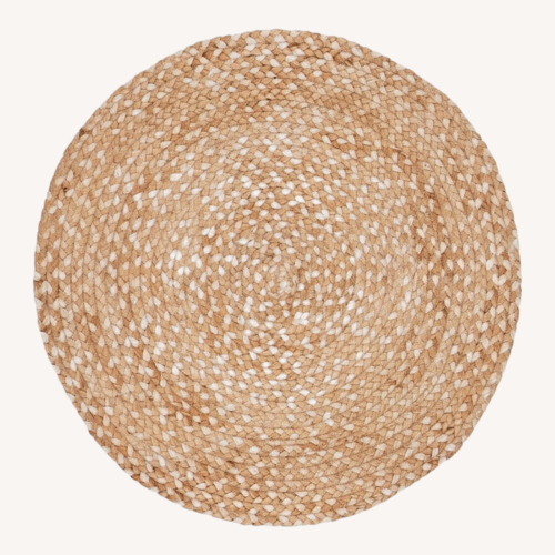 Used Safavieh Natural Jute Area Rug 7' x 7' for sale on AptDeco