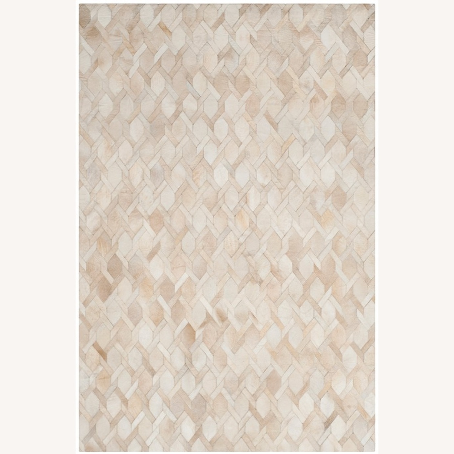 Safavieh White Leather Area Rug 5' x 8' - image-4