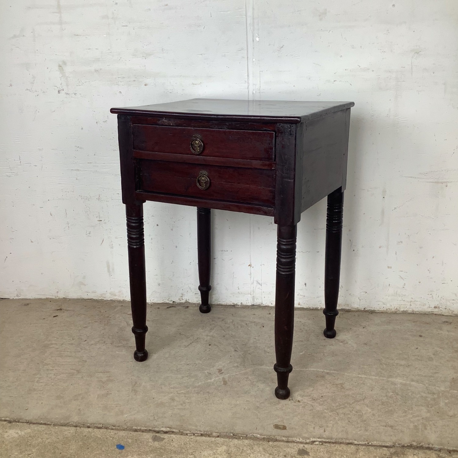 Antique American Federal Stand | Two Drawers - image-1