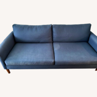Crate & Barrel Studio Series Blue Fabric 3+ Seater Sofa