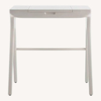Crate & Barrel White Wood Desk