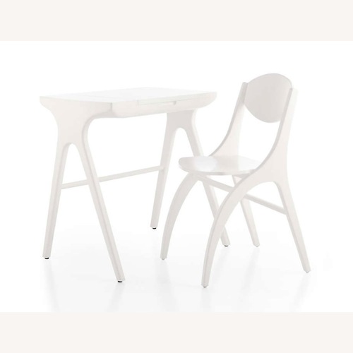 Used Crate & Barrel White Wood Desk for sale on AptDeco