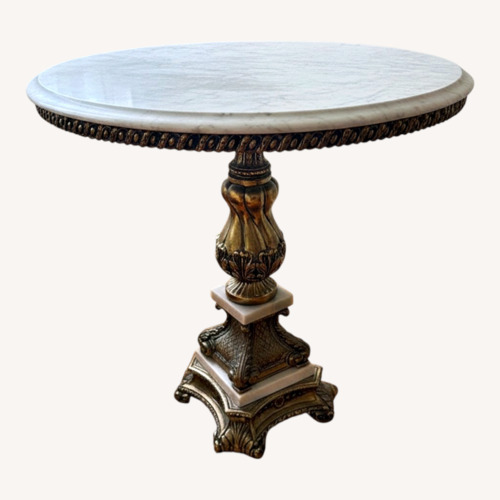 Used Antique White Marble Side Tables for sale on AptDeco