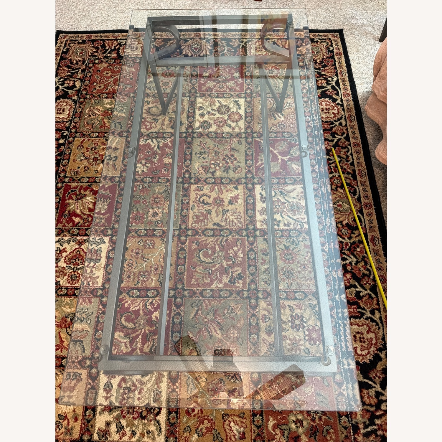 Vintage/Antique Finds Metal/Glass Coffee Table - image-1