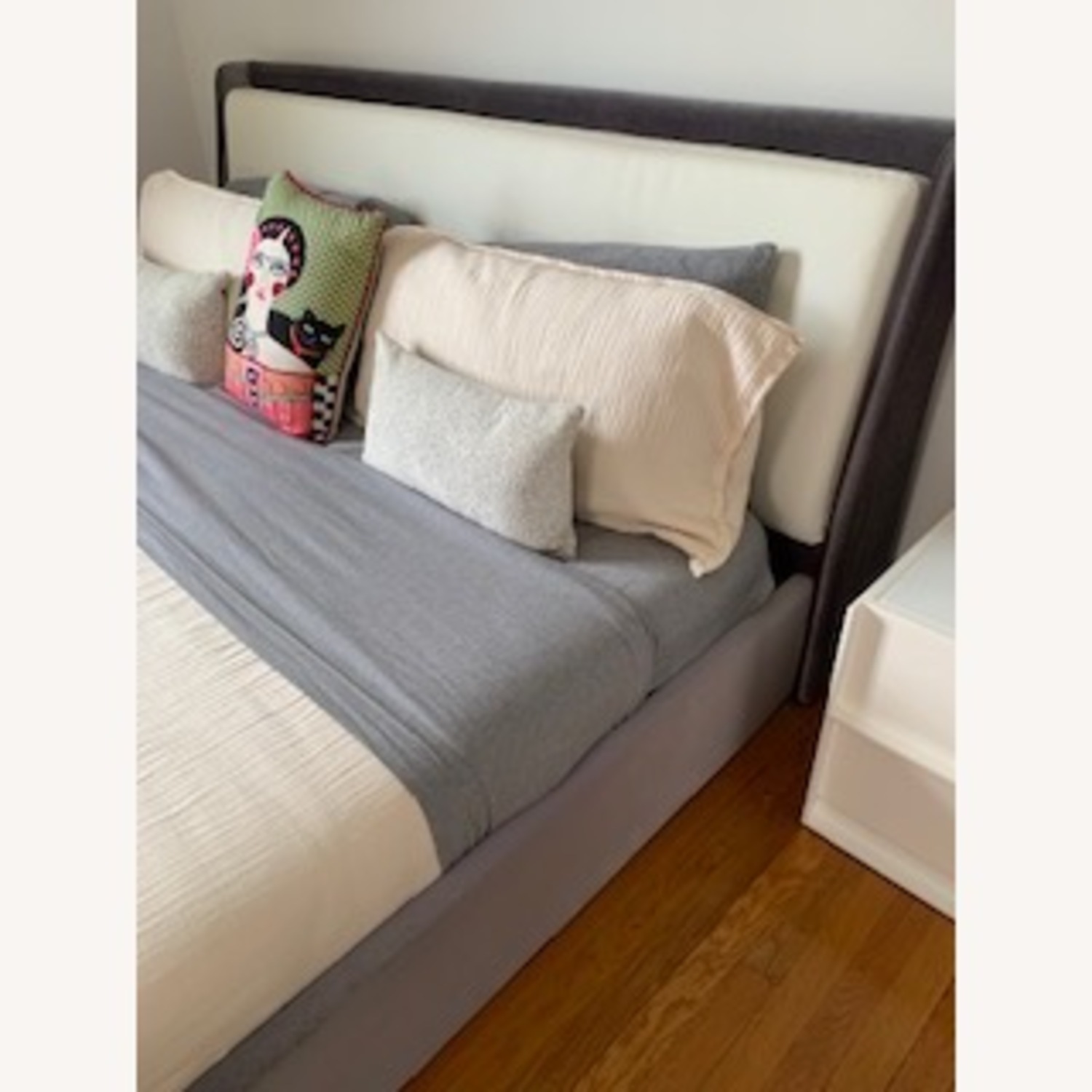 Rove Concepts Light Gray Velvet King Bed - image-2