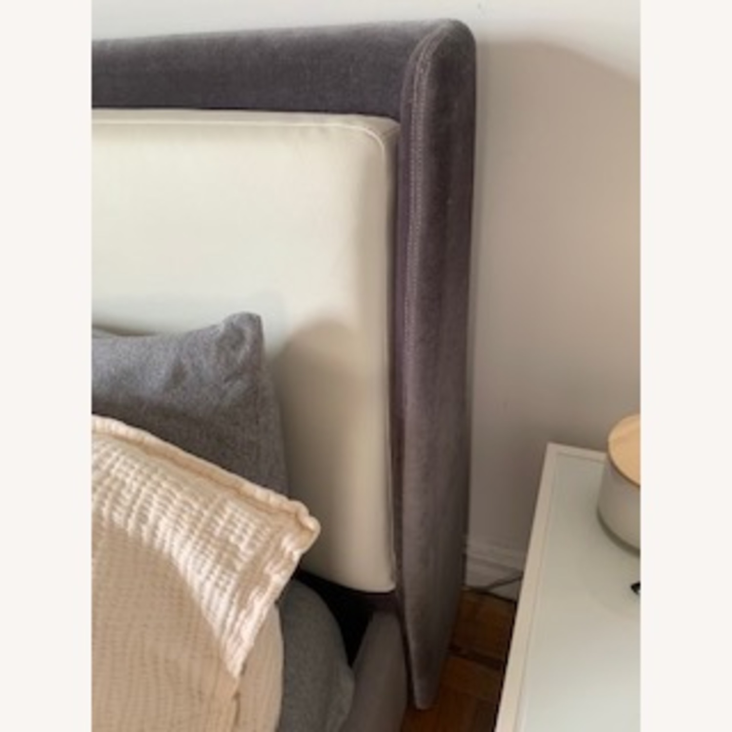 Rove Concepts Light Gray Velvet King Bed - image-3