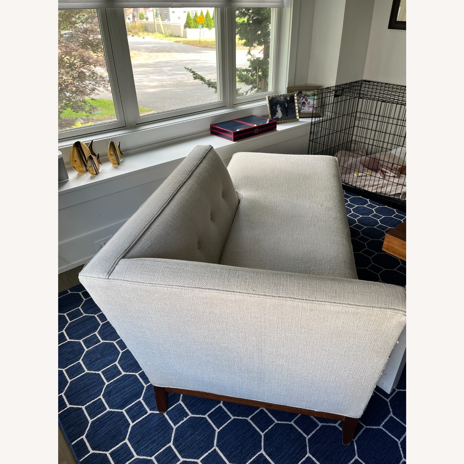 Jonathan Adler Danner Natural Fabric Chaise Lounge - image-3