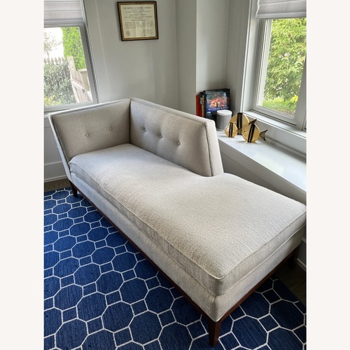 Used Jonathan Adler Danner Natural Fabric Chaise Lounge for sale on AptDeco