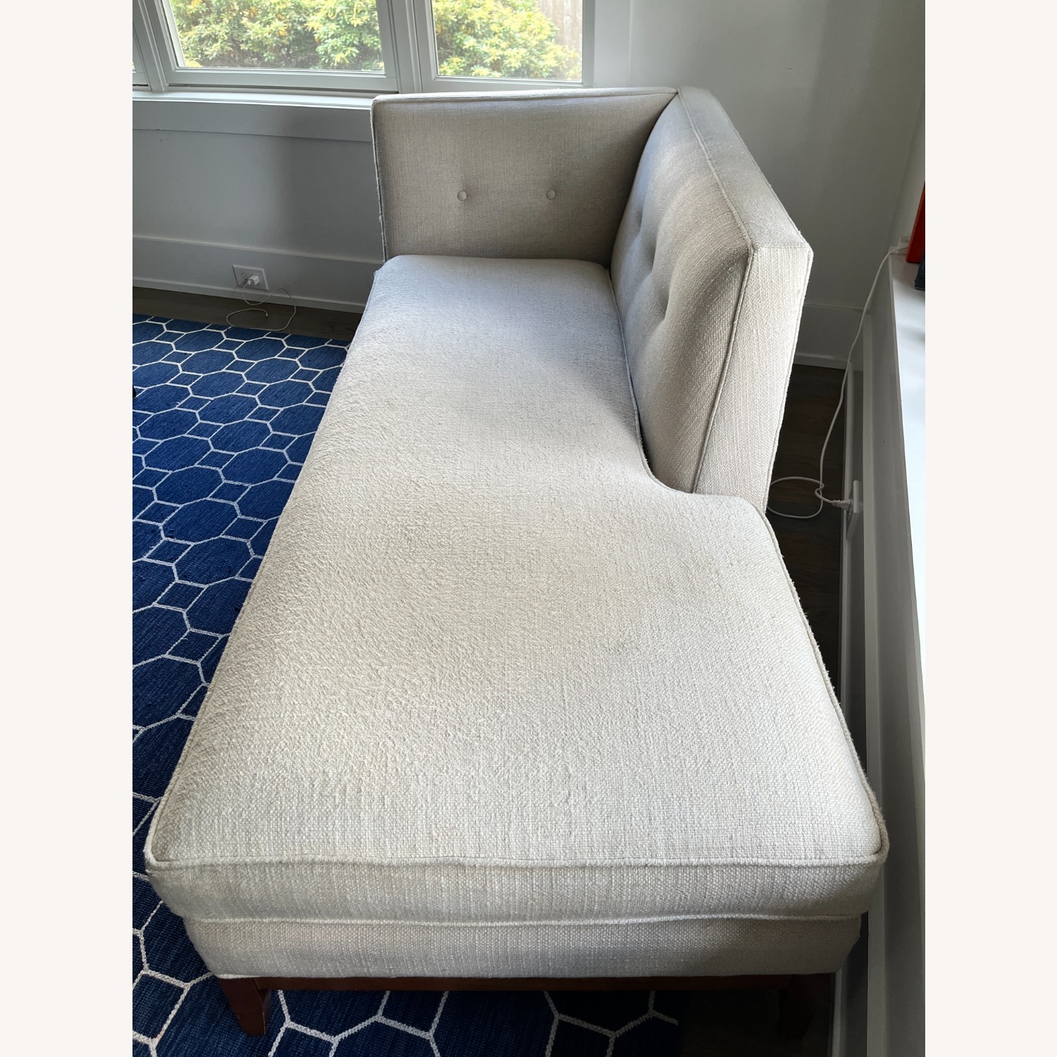 Jonathan Adler Danner Natural Fabric Chaise Lounge - image-2