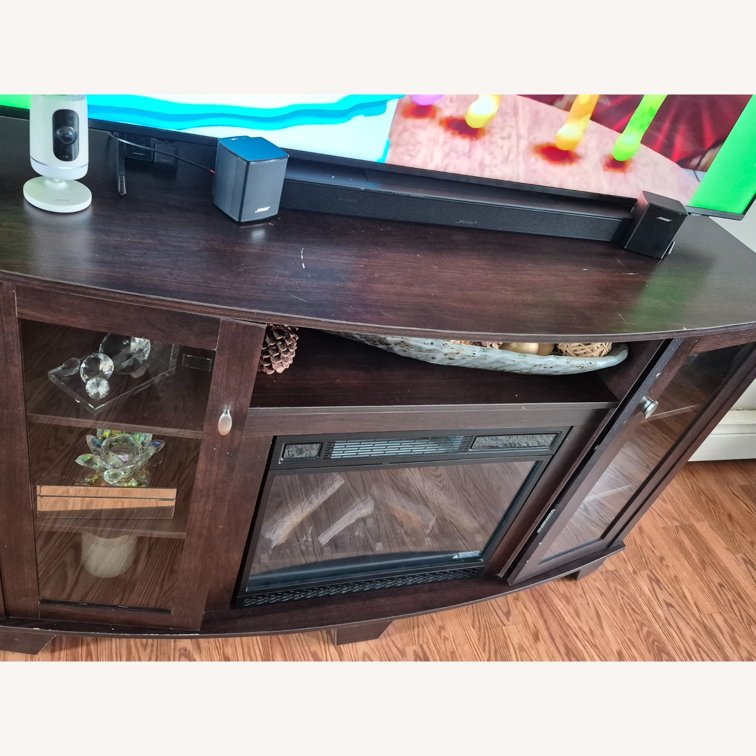 Raymour & Flanigan Fireplace Tv Stand  - image-1