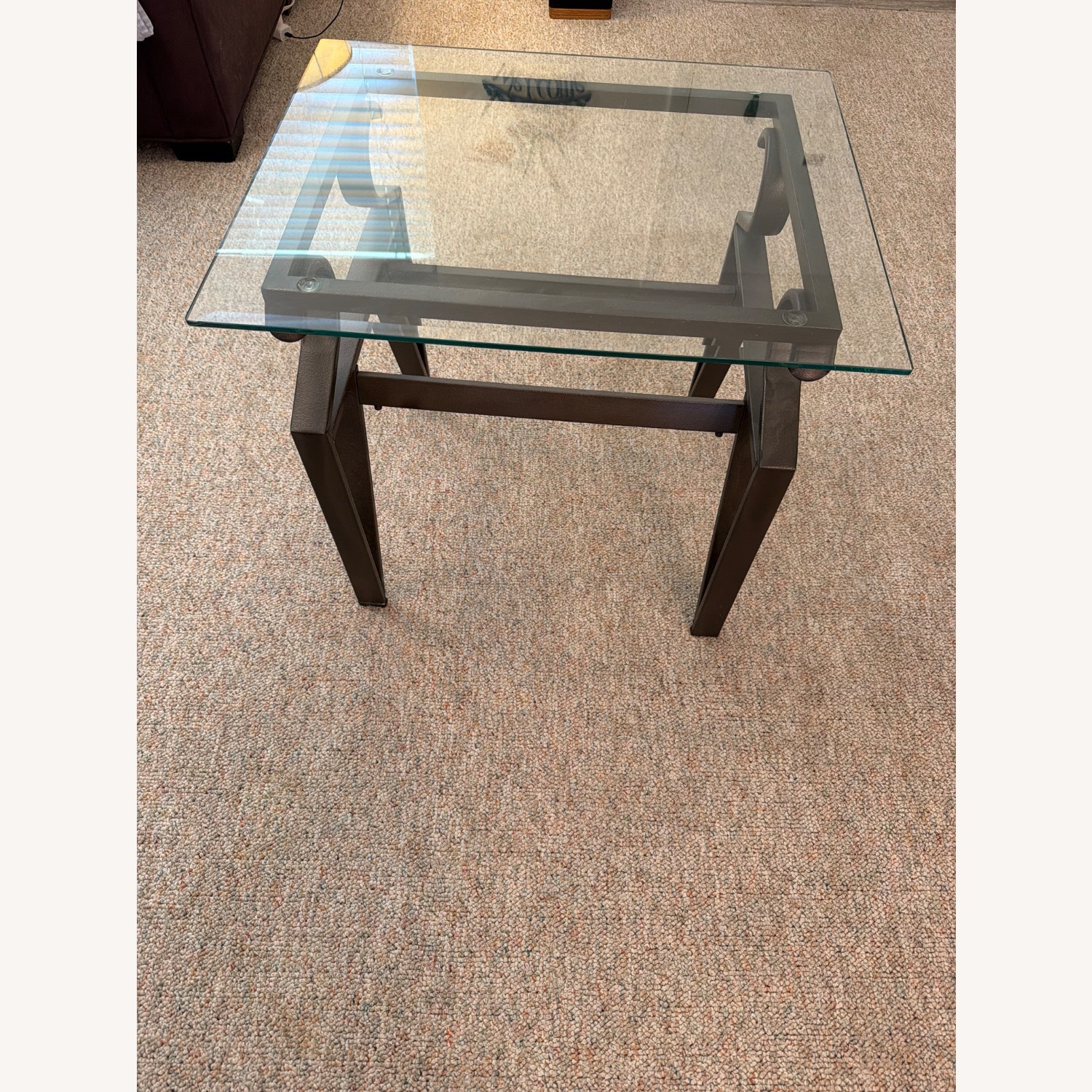 Vintage/Antique Finds Metal/Glass Side Tables - image-3