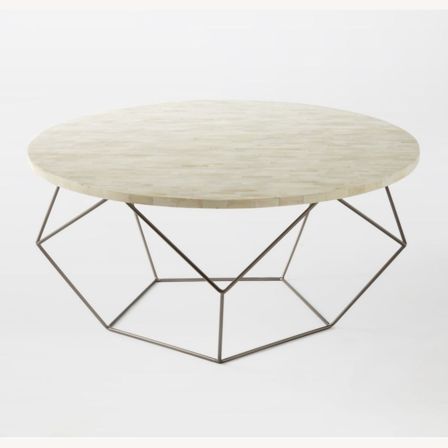West Elm Origami White Marble Coffee Table - image-1