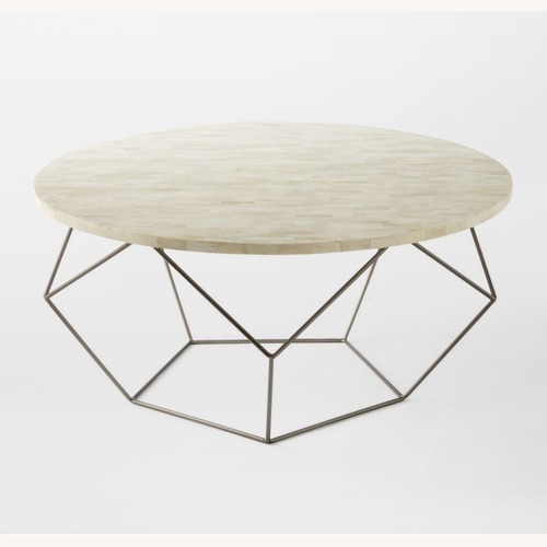 Used West Elm Origami White Marble Coffee Table for sale on AptDeco
