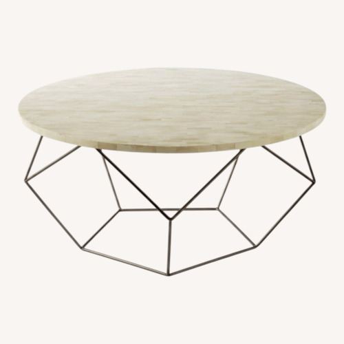 Used West Elm Origami White Marble Coffee Table for sale on AptDeco