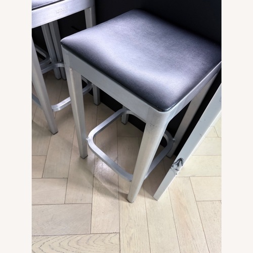 Used Emeco Chrome With Seat Pads Silver Metal Stools for sale on AptDeco
