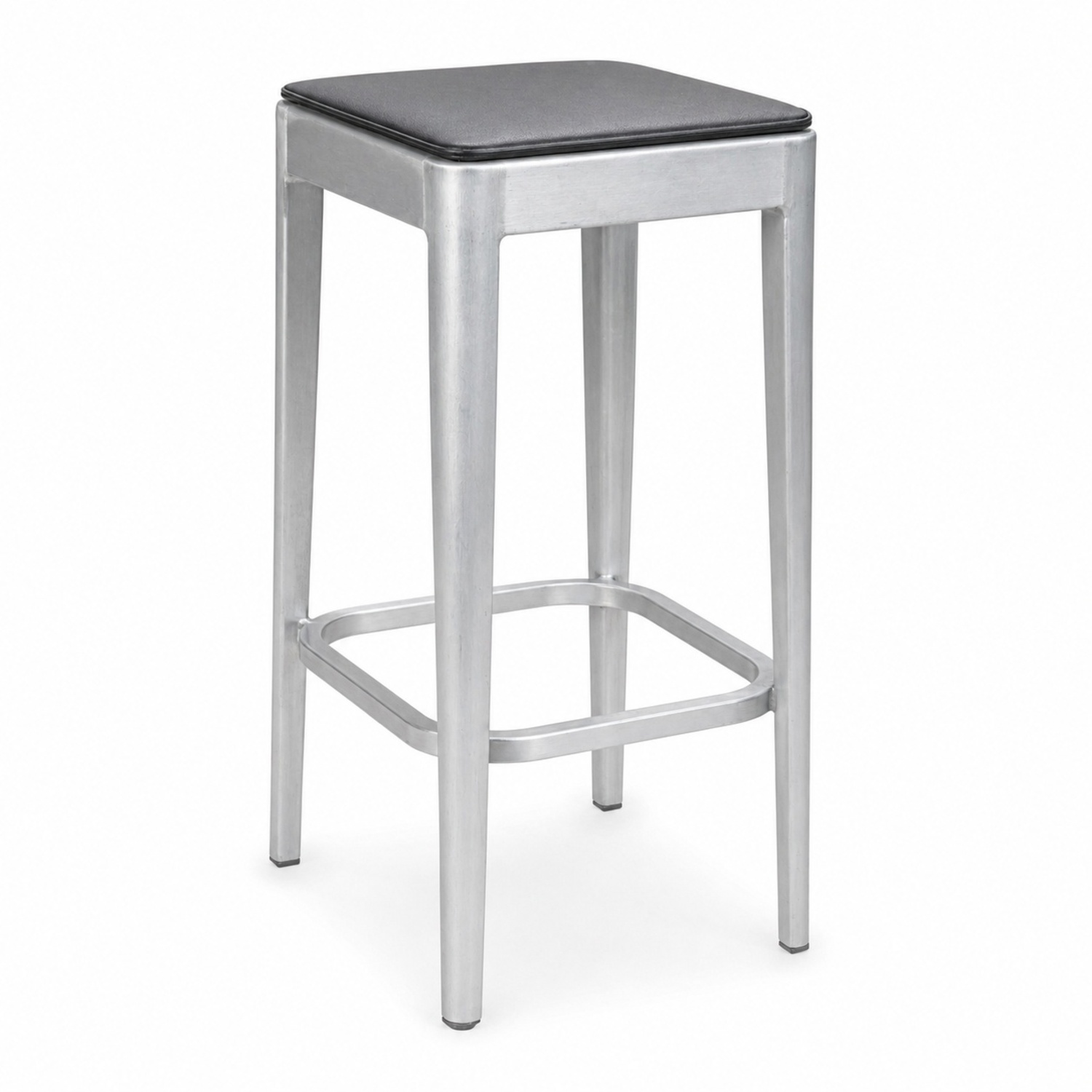Emeco Chrome With Seat Pads Silver Metal Stools - image-4