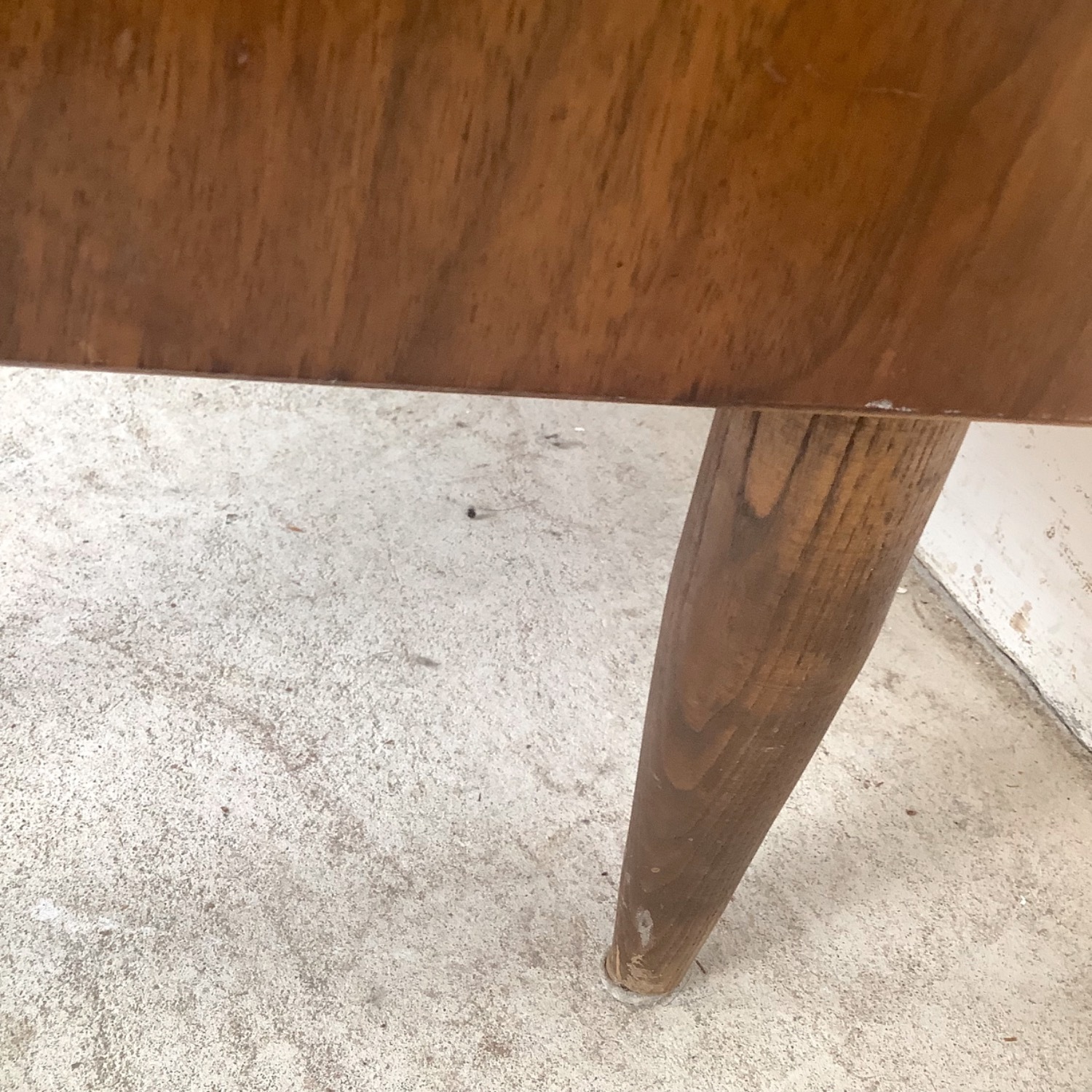 Vintage MCM Walnut Nightstand Laminate Top - image-12
