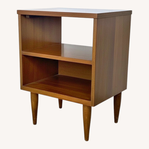 Used Vintage MCM Walnut Nightstand Laminate Top for sale on AptDeco
