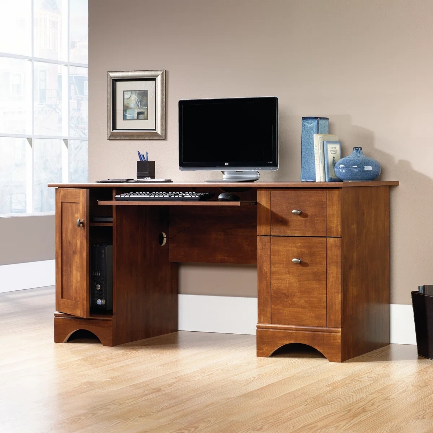 Wayfair Dark Brown Wood Desk - image-4