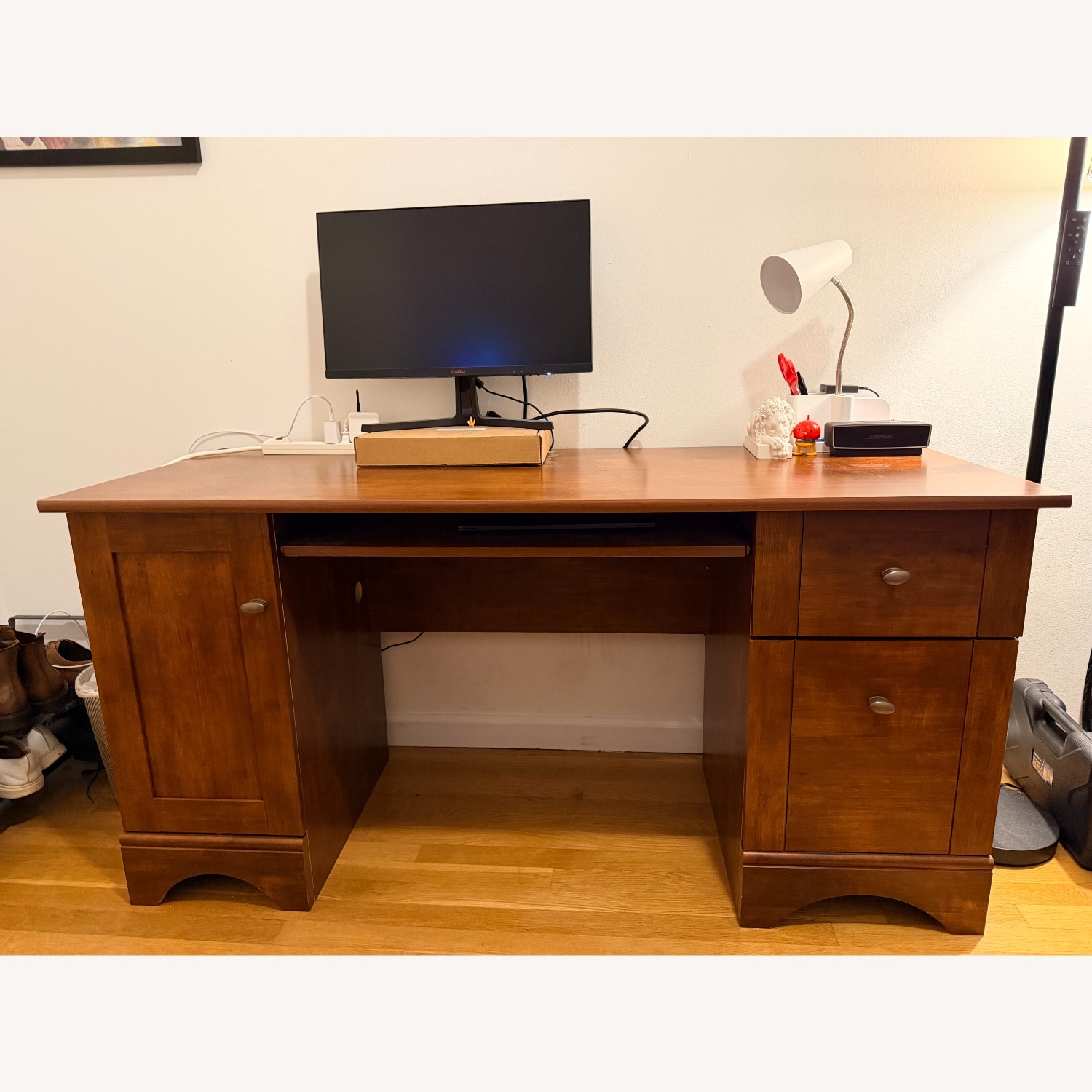 Wayfair Dark Brown Wood Desk - image-1